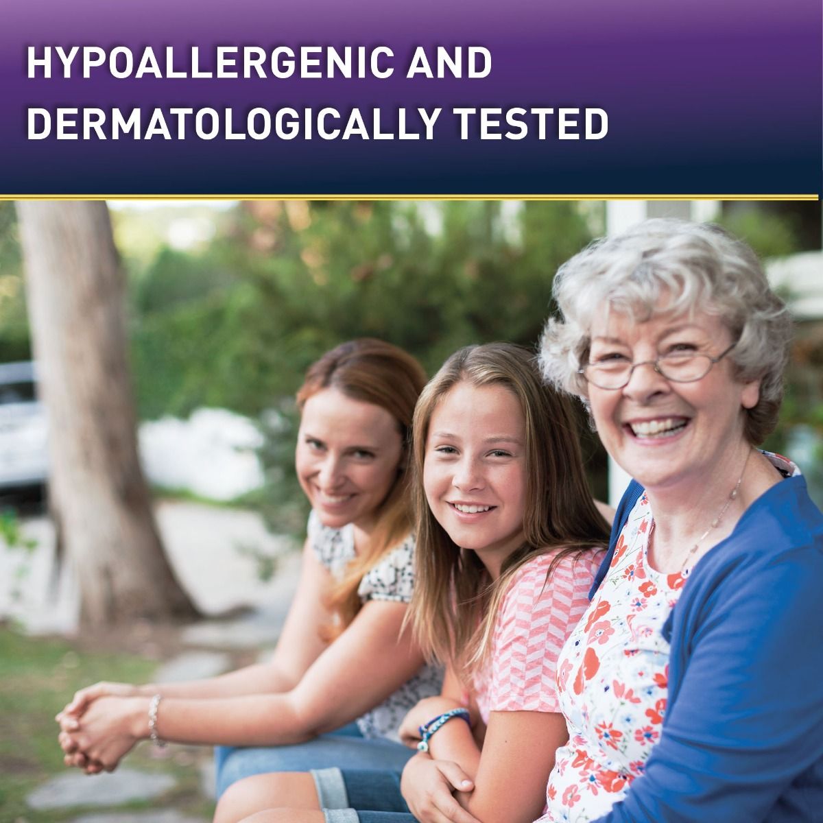 Hypoallergenic and dermatologically tested