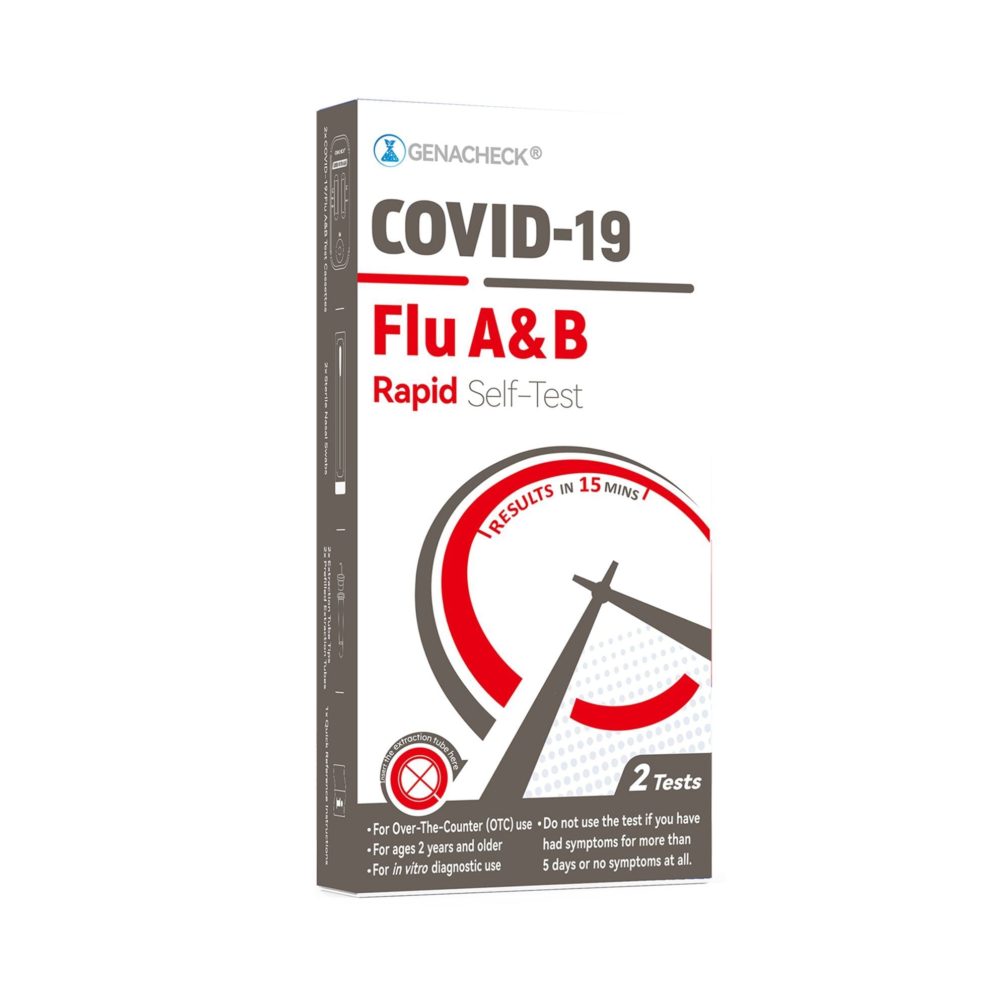 GenaCheck COVID-19/Flu A&B Rapid Self-Test