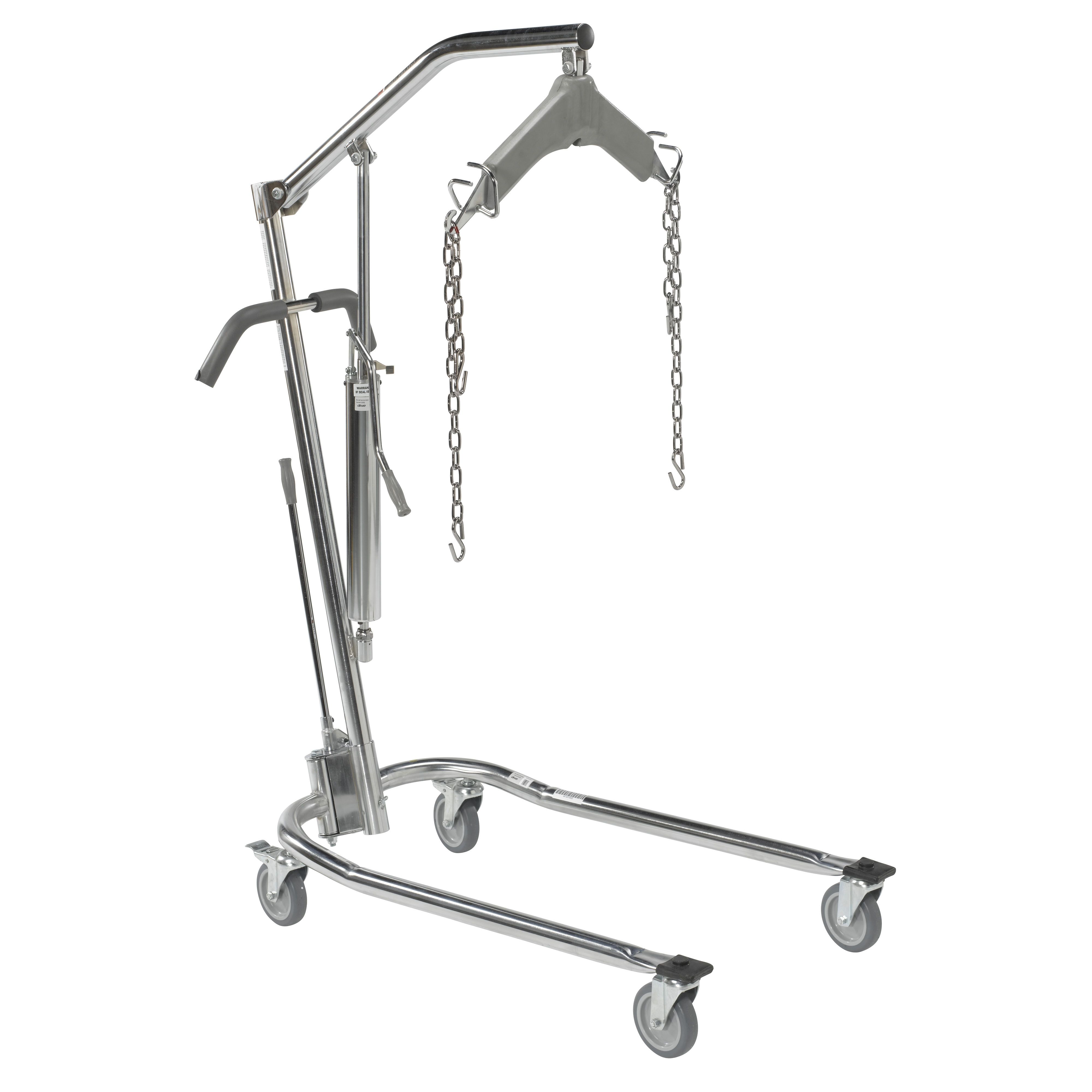 Image 17 of Manual Hydraulic Deluxe Chrome Plated Patient Lift with Six Point Cradle