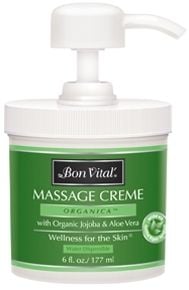 Organic Massage Lotion 6 Ounce Jar with Pump