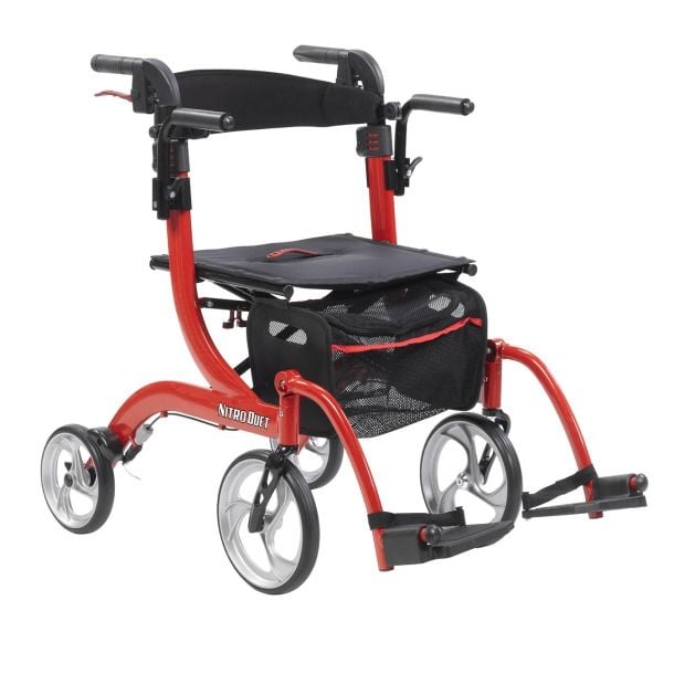 Drive Medical Nitro Duet Rollator and Transport Chair | RTl10266DT