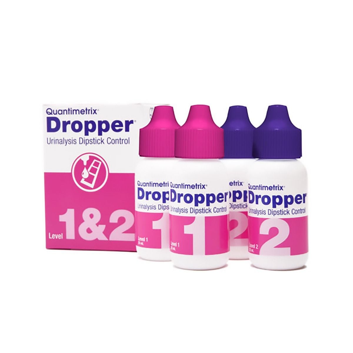 Quantimetrix Dropper Urinalysis Dipstick Control - Level 1 and 2 (4 Pack)