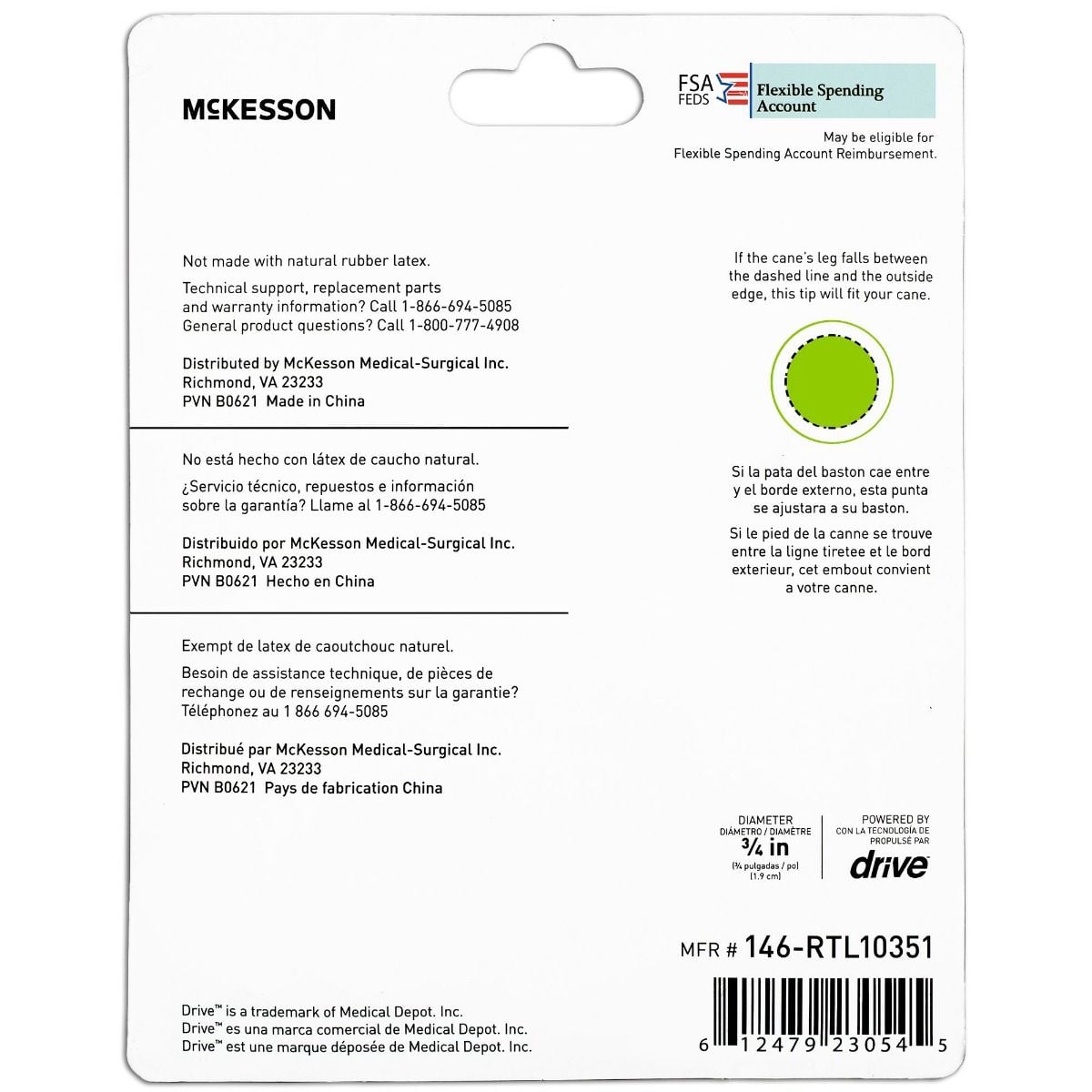 Back of packaging