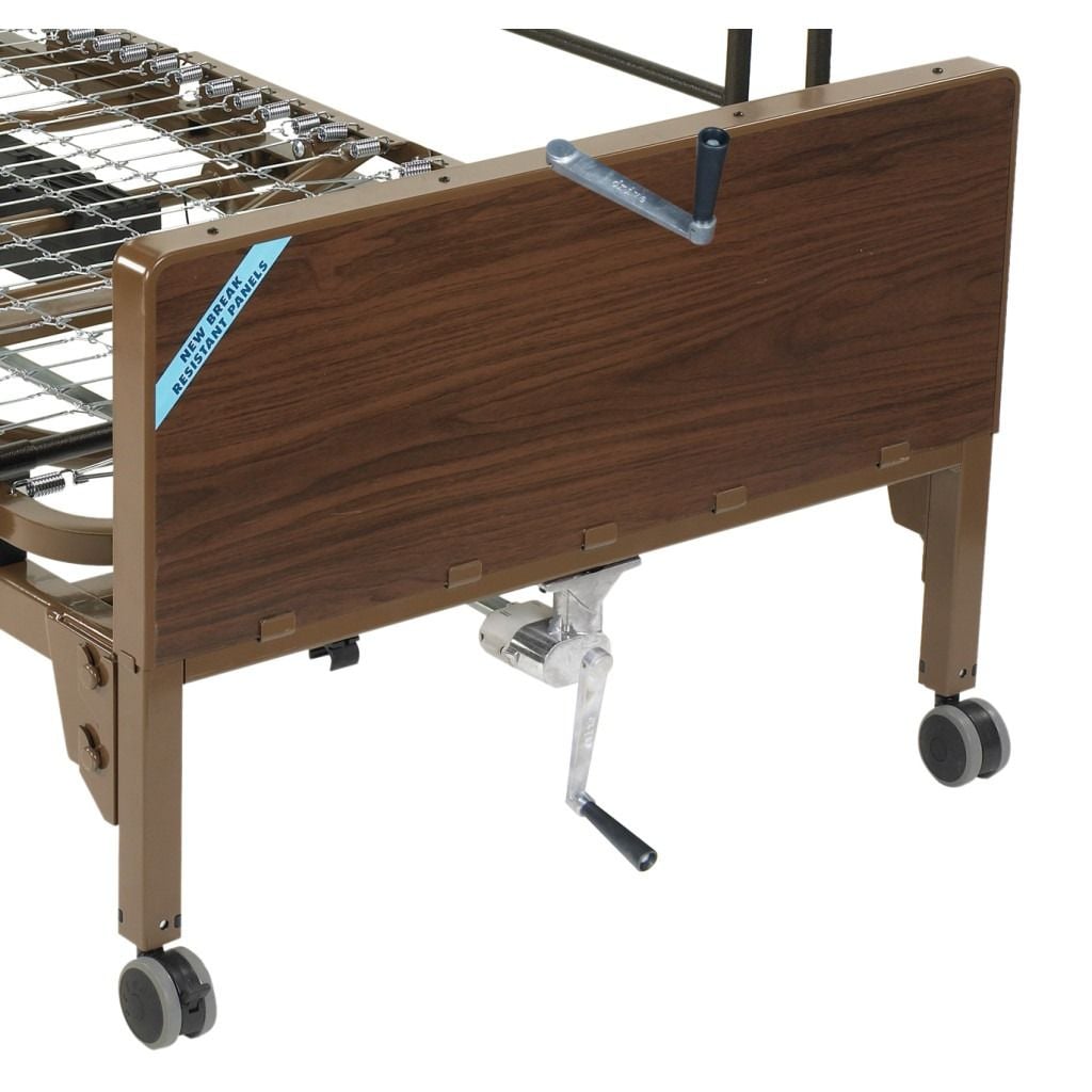 Bed end with crank