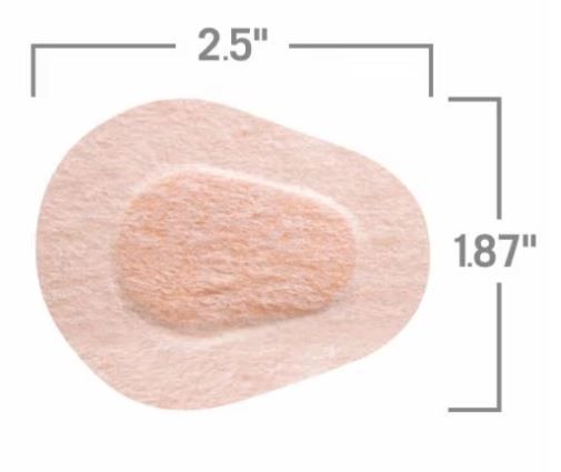 Junior Orthoptic Eye Patch Dimensions - 2.5 x 1.87 Inches