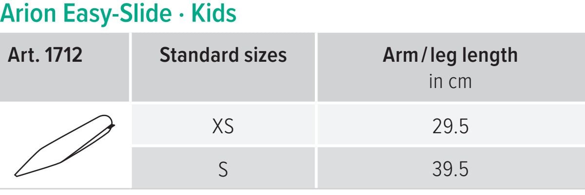 Kids size guide.