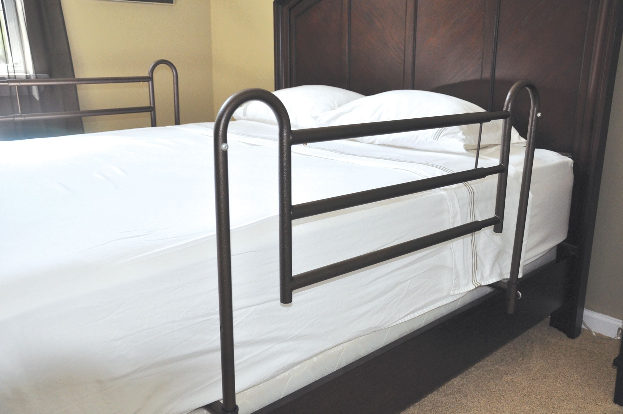 Image 3 of Drive Medical Home Style Adjustable Length Bed Safety Rails