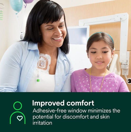Improved Comfort Adhesive-Free Window Minimizes the Potential for Discomfort and Skin Irritation