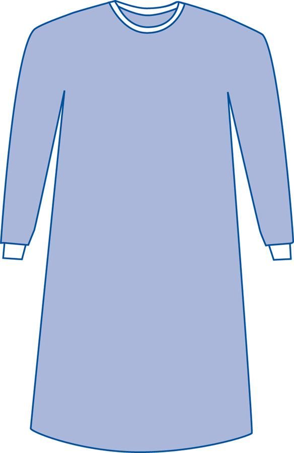 Medline Eclipse Non-Reinforced Gowns, Nonsterile, Size L - 2XL