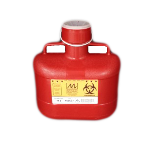 Sharps Container Bin 6.2 Quart Red
