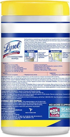 Image 1 of Lysol Lemon and Lime Blossom Scent Disinfecting Wipes