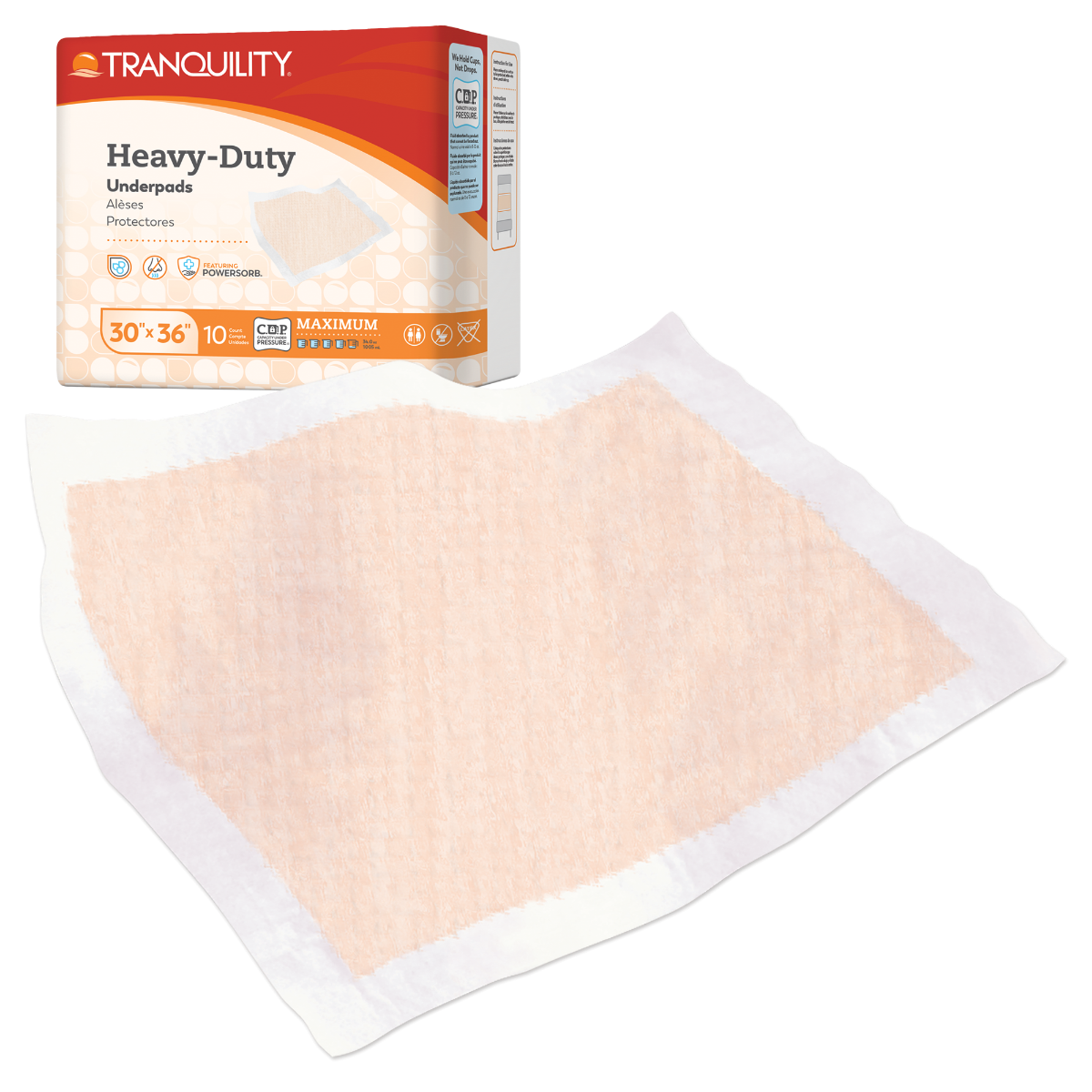 Package with Underpad with Peach Mat