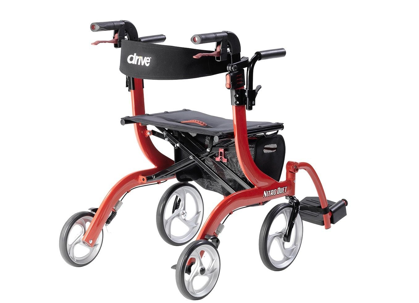 Drive Medical Nitro Duet Rollator and Transport Chair | RTl10266DT