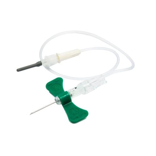 Push Button Safety Needle 21 Gauge, Green