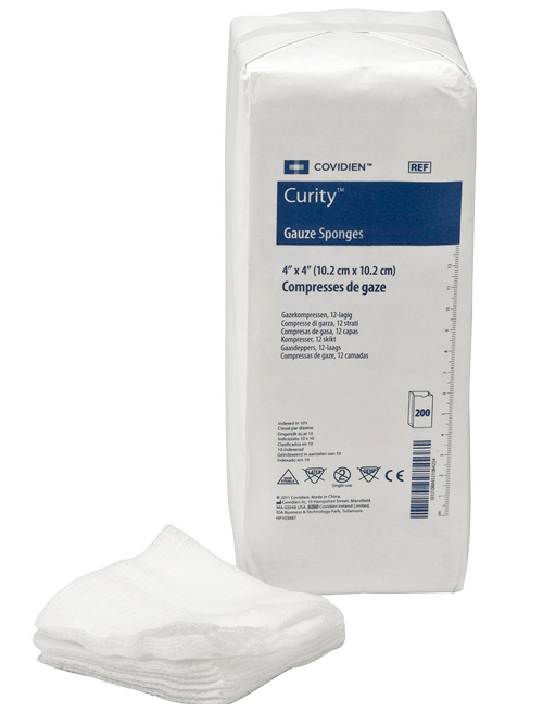 Covidien 2733 Curity 4 x 4 Inch Gauze Sponge 16 Ply | Vitality Medical