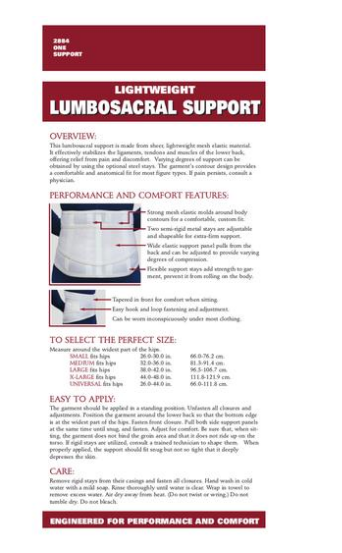 OTC Lumbosacral Support
