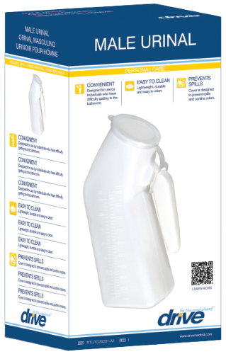 Drive Male Plastic Urinal Graduated - RTLPC23201-M