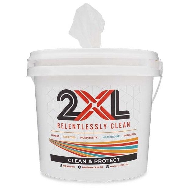2XL Wipe Bucket with a wipe ready to dispense