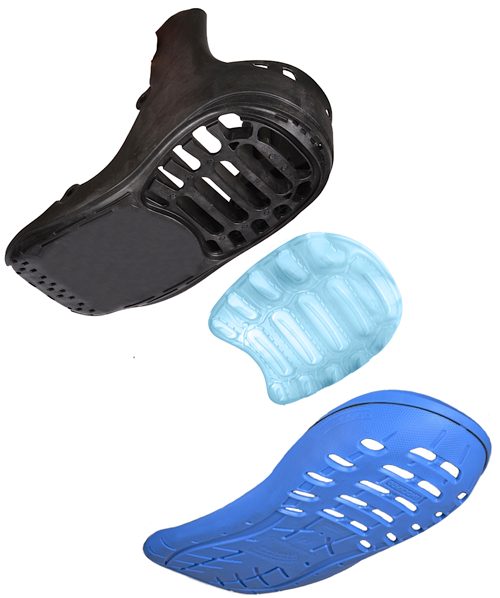 Ultra Low Profile Sole with 3 Layers