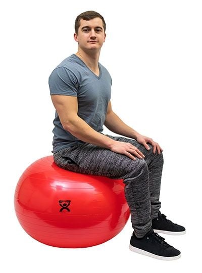 CanDo Inflatable Exercise Balls Red Sitting
