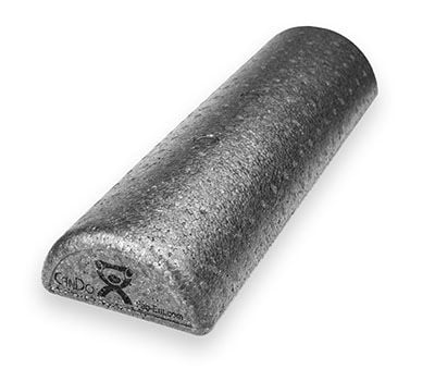 Black Composite Half Foam Roller, 6 x 18 Inch