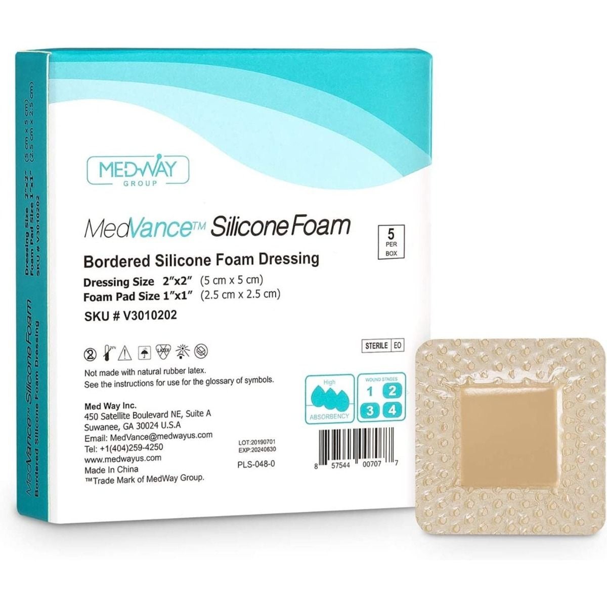 Image 1 of MedVance Bordered Silicone Foam Dressing