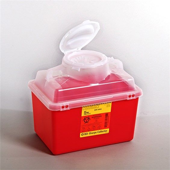 14 Quart Red BD Stackable Sharps Container