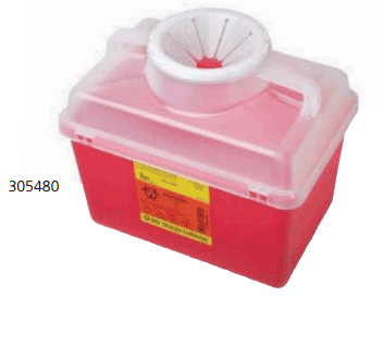 BD Stackable Sharps Container Large Funnel with Clear Top 305480