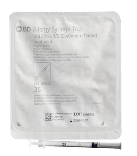 Image 2 of BD Allergy Syringe Trays, 27G - (0.5 - 1 mL)