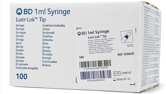 Image 2 of BD 1 mL Tuberculin Syringe Without Needle