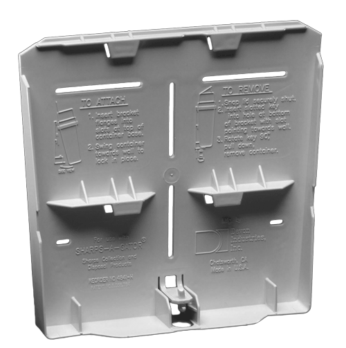 Hidden Bracket and Key for Sharps-A-Gator Sharps Containers