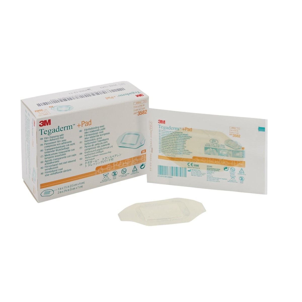 3M 3582 Tegaderm +Pad Transparent Dressing | 2 x 2-3/4 | Vitality Medical