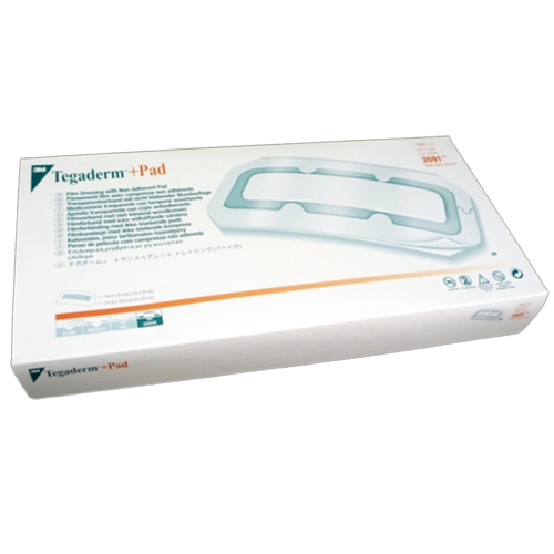 3M Tegaderm +Pad 3-1/2 x 10 Transparent Island Dressing