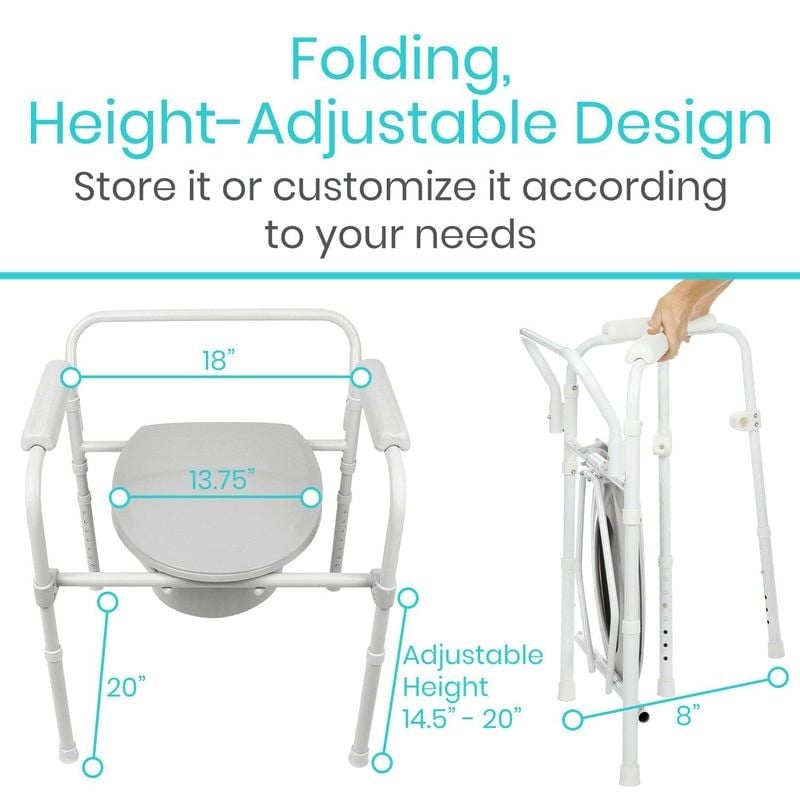 Folding, height-adjustable design. Store it or customize it according to your needs.