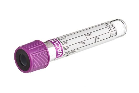 4 mL Vacuette K2E K2EDTA Tube - Lavender, 13x75 mm