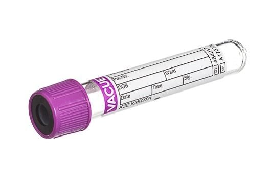 3 mL Vacuette K3E K3EDTA Tube - Lavender, 13x75 mm