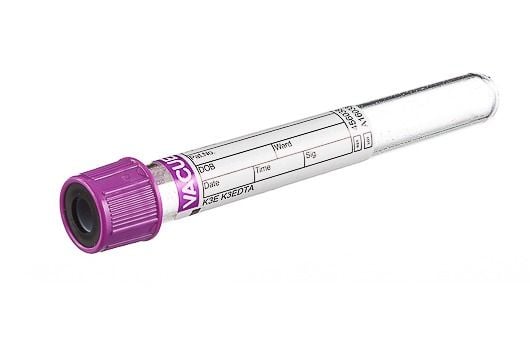 6 mL Vacuette K3E K3EDTA Tube - Lavender, 13x100 mm