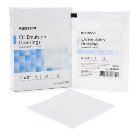 McKesson Oil Emulsion Impregnated Dressing | Non-Adherent Acetate Gauze - 3 & 8 Inch