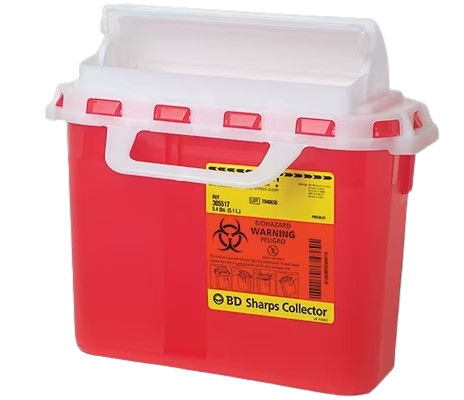 5.4 Quart Red BD Sharps Container 305426