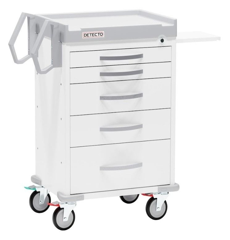 Detecto Rescue Series General Purpose Medical Carts - 5 Drawer