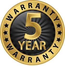 5-Year Warranty