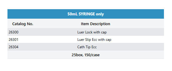 Image 2 of 50-60 mL Exel Luer Slip Eccentric Syringe with Cap - 26301