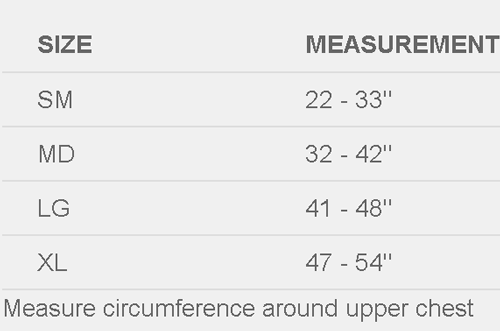 Heat Retaining Lumbar Support Sizing