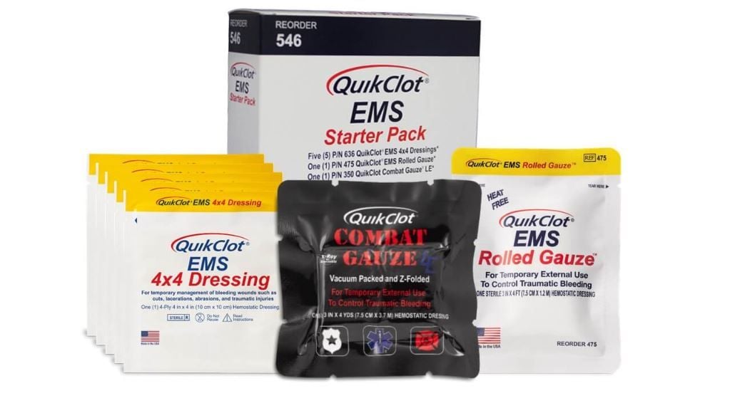 QuikClot EMS Hemostatic Dressings