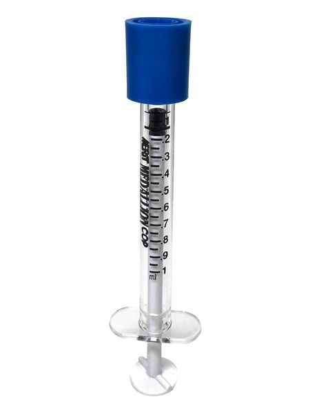 Blue-capped syringe
