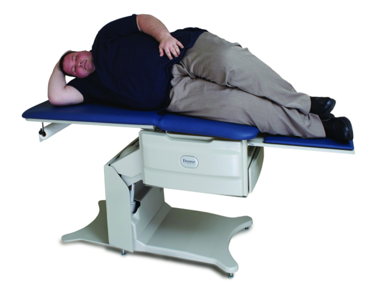 Exam Table in Use