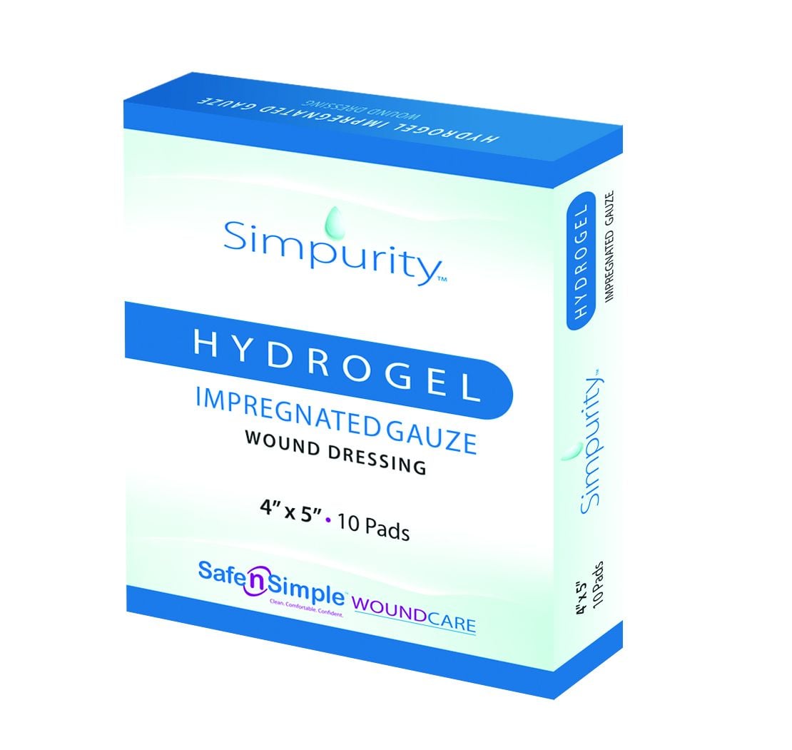 Safe N Simple Simpurity HydroGel Impregnated Gauze Wound Dressing | Vitality Medical Safe N Simple Simpurity HydroGel Impregnated Gauze Wound Dressing | Vitality Medical