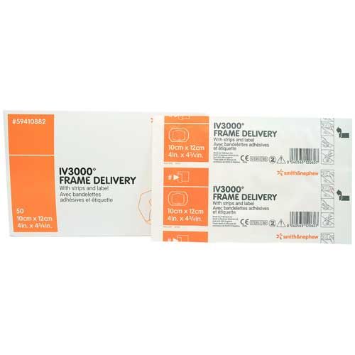 Smith & Nephew 59410882 OpSite IV3000 Frame Delivery 4 x 4-3/4 Inch