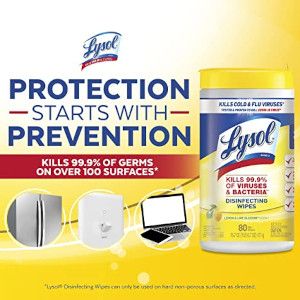 Image 6 of Lysol Lemon and Lime Blossom Scent Disinfecting Wipes