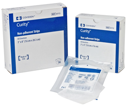 Curity Non-Adherent Strips with Oil Emulsion